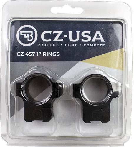 Cz 457 1" Aluminum Scope Rings - 11mm Dovet Matte Black