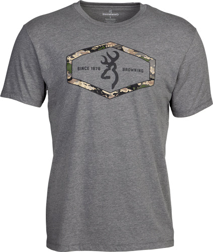 Browning Ss T-shirt Browning - Hexlock Heather Gray Xlarge 2