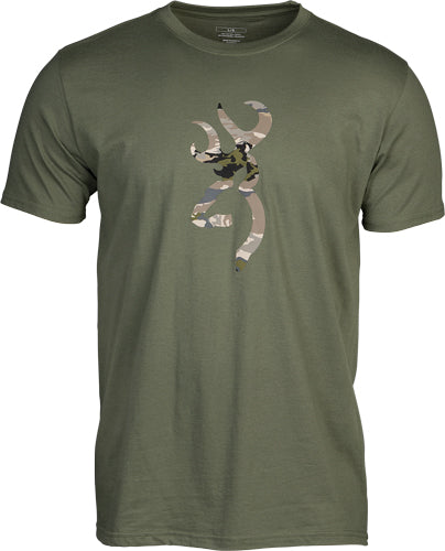 Browning Ss T-shirt Camo - Buckmark Green/ovix Xxlarge 2