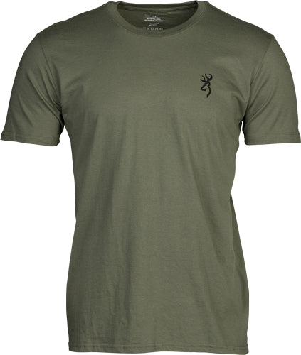 Browning Ss T-shirt Emblem - Military Green Xlarge 2