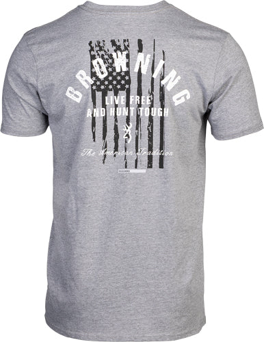 Browning Ss T-shirt Hunt Tough - Heather Gray Large 1