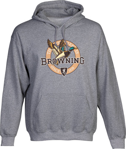 Browning Hoodie Vintage Emblem - Greenhead Heather Gray Xxlarge 2