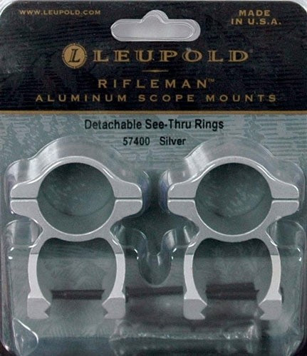 Leupold Rings Rifleman 1" See- - Thru Silver