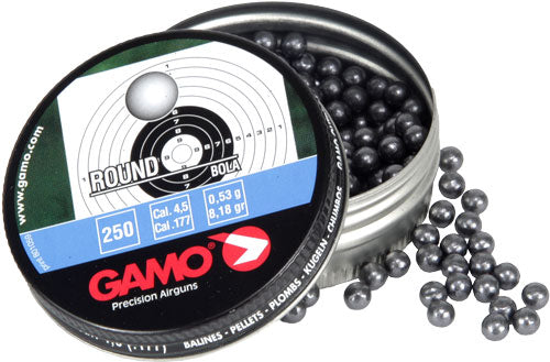 Gamo 177 Lead Roundball Bb's - 8.2 Grains 250pk Tin