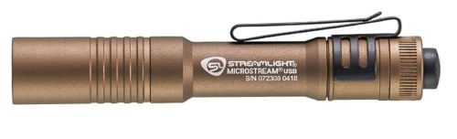 Streamlight Microstream Usb - White Led Coyote W/pocket Clip