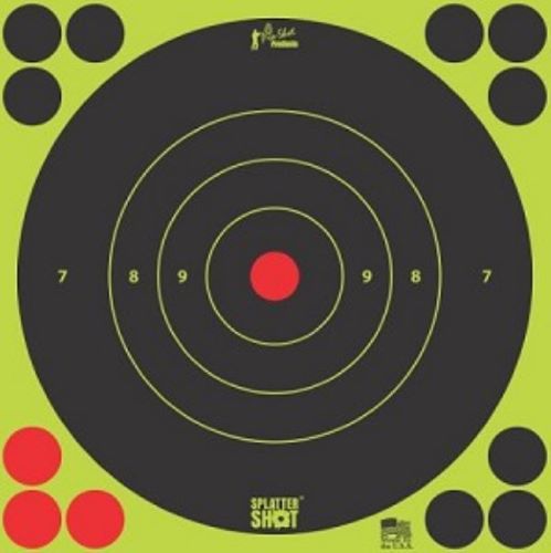 Splatter Shot Target Bullseye - 6" Green Peel/stick 12ea 1