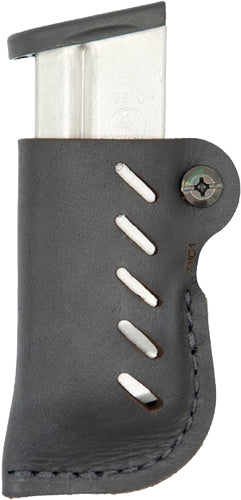 Versacarry Leather Mag Holder - Single Stack W/ Flex Vent Blk
