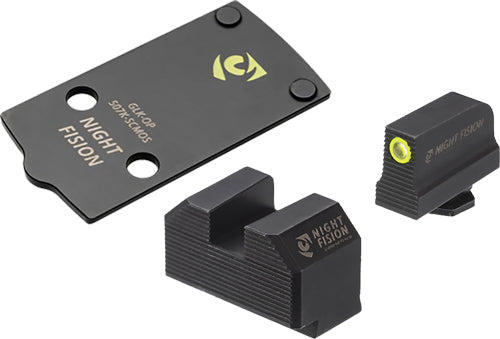 Night Fision Optic Plate & - Blank Sights Eps To Glock Fs