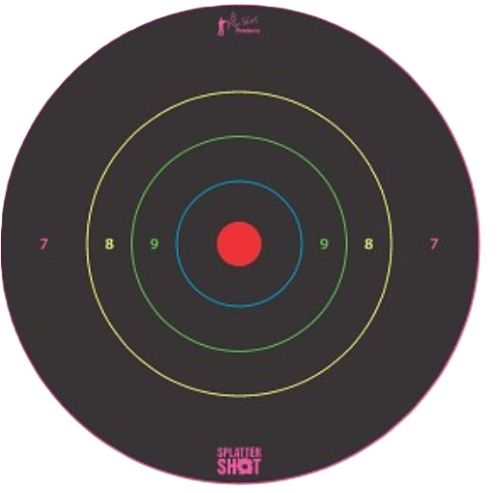 Splatter Shot Target 8" - Bullseye Multi-color 6pk 1
