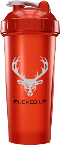 Bucked Up Shaker 28oz - Red & White Bpa Free 1