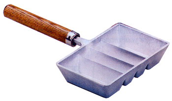 Lee Ingot Mold Wood Handle - 4 Cavity