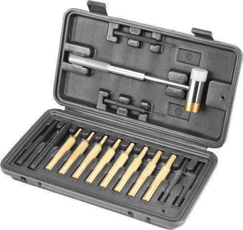 Wheeler Hammer And Punch Set - 14-punches/1-hammer/case