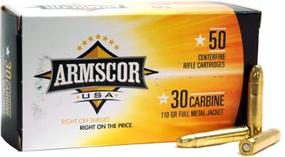 Armscor 30 Carbine 110gr Fmj - 50rd 20bx/cs Made In Usa 3