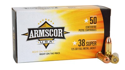 Armscor 38 Super 125gr Fmj - 50rd 20bx/cs Made In Usa