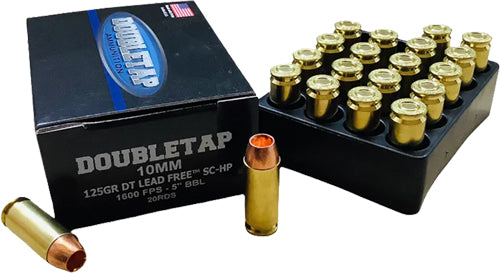 Doubletap 10mm 125gr Sc-hp - Lead Free 20rd 50bx/cs
