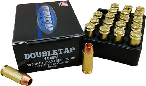 Doubletap 10mm 155gr Sc-hp - Lead Free 20rd 50bx/cs