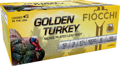 Fiocchi Golden Turkey 12ga 3" - 1-3/4oz #6 10rd 10bx/cs