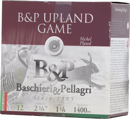 B&p 12ga 2.75" 1 1/4oz #4 - 1400fps 25rd 10bx/cs