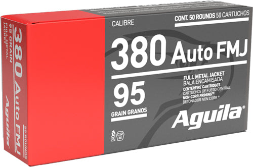 Aguila 380 Acp 95gr Fmj-rn - 50rd 10bx/cs