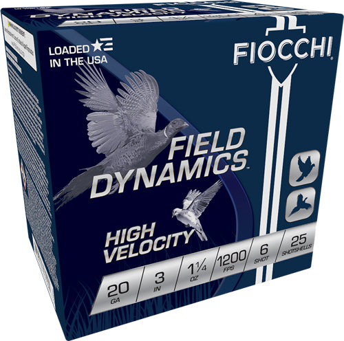 Fiocchi 20ga 3" 1-1/4oz #6 - 1200fps 25rd 10bx/cs