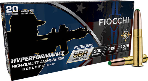 Fiocchi 300 Aac Sbr Enhanced - 220gr Bt 20rd 10bx/cs
