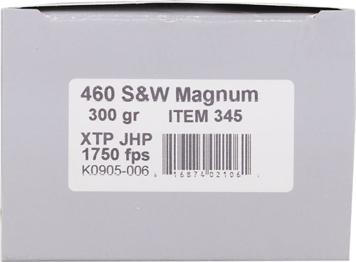 Underwood 460 Sw Mag 300gr - Xtp Jhp 20bx/10cs