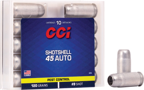 Cci 45 Acp Shotshells 120gr - #9 Shot 10rd 20bx/cs