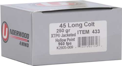 Underwood 45 Lc 250gr - Xtp Jhp 20rd 10bx/cs
