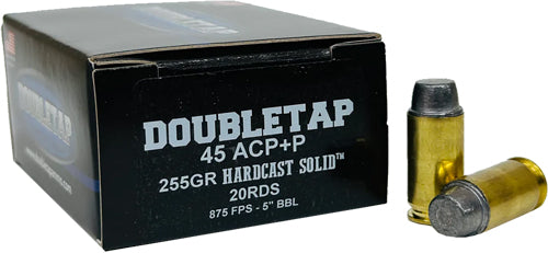 Doubletap 45acp+p 255gr Swc - 20rd 50bx/cs