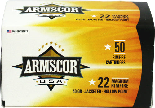 Armscor 22wmr 40gr Jhp 1838fps - 50rd 100bx/cs