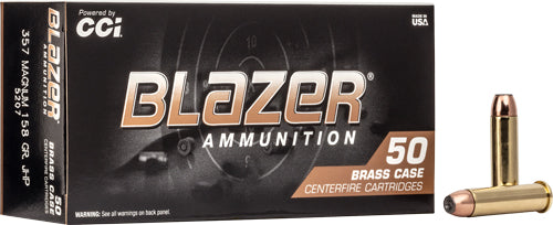 Cci 357 Mag 158gr Jhp Blazer - Brass 50rd 20bx/cs