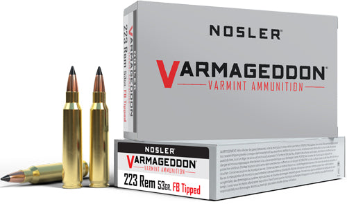 Nosler Varmageddon 223 Rem - 53gr Fbt 20rd 20bx/cs