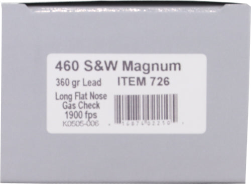 Underwood 460 Sw Mag 360gr - Flat Nose 20rd 10bx/cs