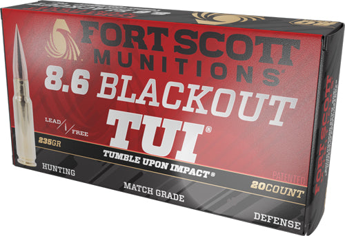 Fort Scott 8.6 Blackout 235gr - Tui Solid Copper 20rd 10bx/c