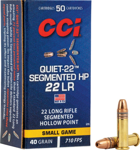 Cci Quiet 22lr 710fps 40gr - Segmented Hp 50rd 100bx/cs