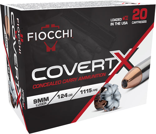 Fiocchi 9mm Luger 124gr Jhp - 20rd 10bx/cs