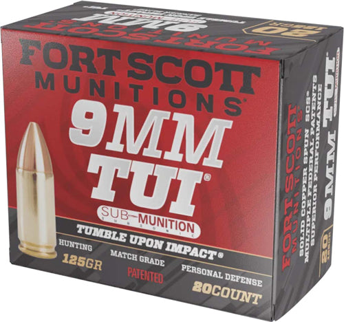 Fort Scott 9mm Luger 125gr Tui - Copper Subsonic 20rd 25bx/cs