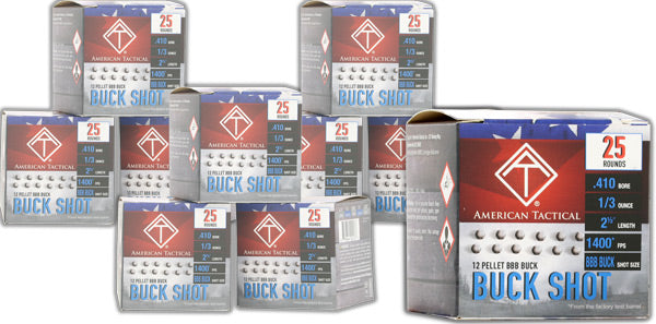 Ati Buck Shot 410 2.5" 1/3oz - Bbb 1400fps 250rd Case Lot
