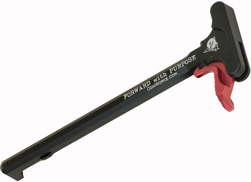 Odin Extended Charging Handle - Red For Ar-15