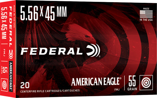 Federal Ae 5.56x45 55gr Fmj-bt - 20rd 25bx/cs
