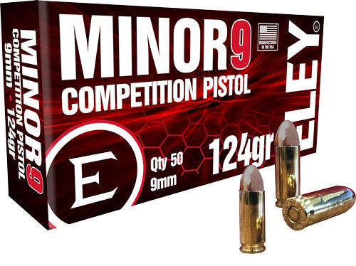 Eley Minor 9 Competition 9mm - 124gr Fmj 50rd 20bx/cs