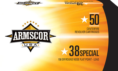 Armscor 38 Special 158gr Lead - Rnfp 50rd 20bx/cs