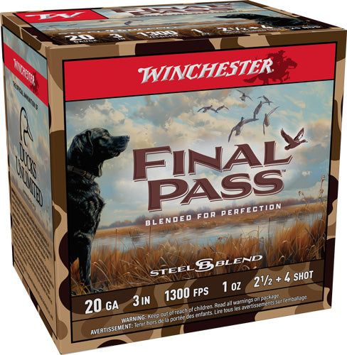Winchester Final Pass 20ga 3" - 1oz #2.5 & #4 25rd 10bx/cs 1