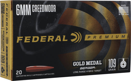 Federal Gold Medal 6mm Cm 109g - Long Range Target 20rd 10bx/cs 1