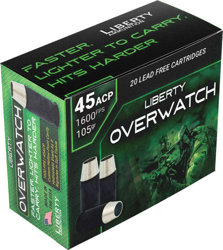 Liberty Overwatch 45 Acp - 105gr Hp 20rd 10bx/cs