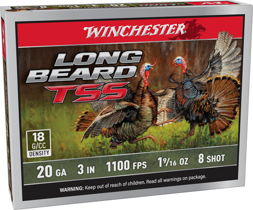 Winchester Long Beard Tss 20ga - 3" 1-5/8oz #8  5rd 10bx/cs