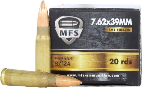 Mfs 7.62x39 124gr Fmj - 20rd 50bx/cs