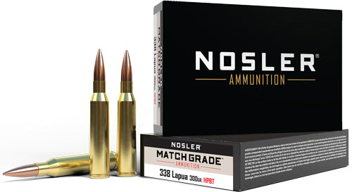 Nosler Match Grade 338 Lapua - 300gr Custom Hpbt 20rd 10bx/cs