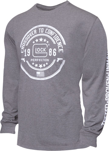 Glock Oem Crossover Long Slve - T-shirt Grey Small!