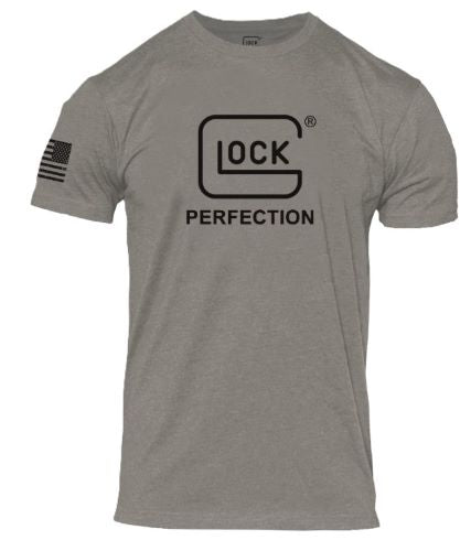 Glock Perfection Tee Short - Sleeve T Shirt Lg Stone Grey 2
